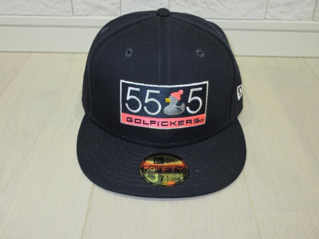 ★美品★GOLFICKERS 5525 NEWERA ネイビーキャップ 59.6