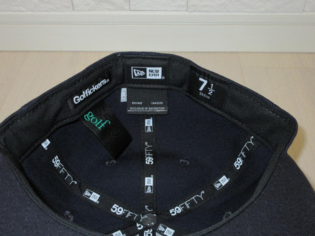 ★美品★GOLFICKERS 5525 NEWERA ネイビーキャップ 59.6