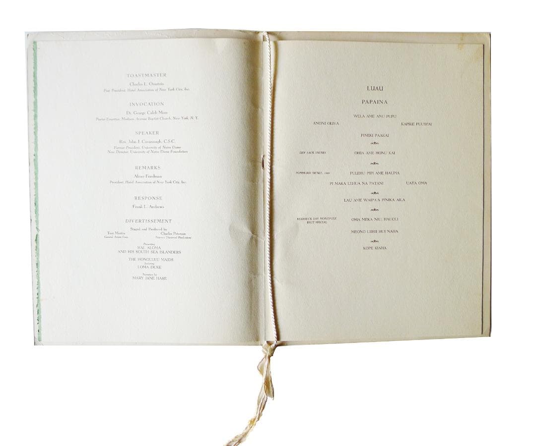 マトソンラインのディナーメニュー　その2フランク・マッキントッシュシリーズ＃２