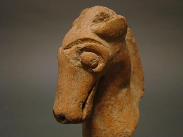 ガンダーラ出土 紀元前後 テラコッタ馬肖形 骨董品