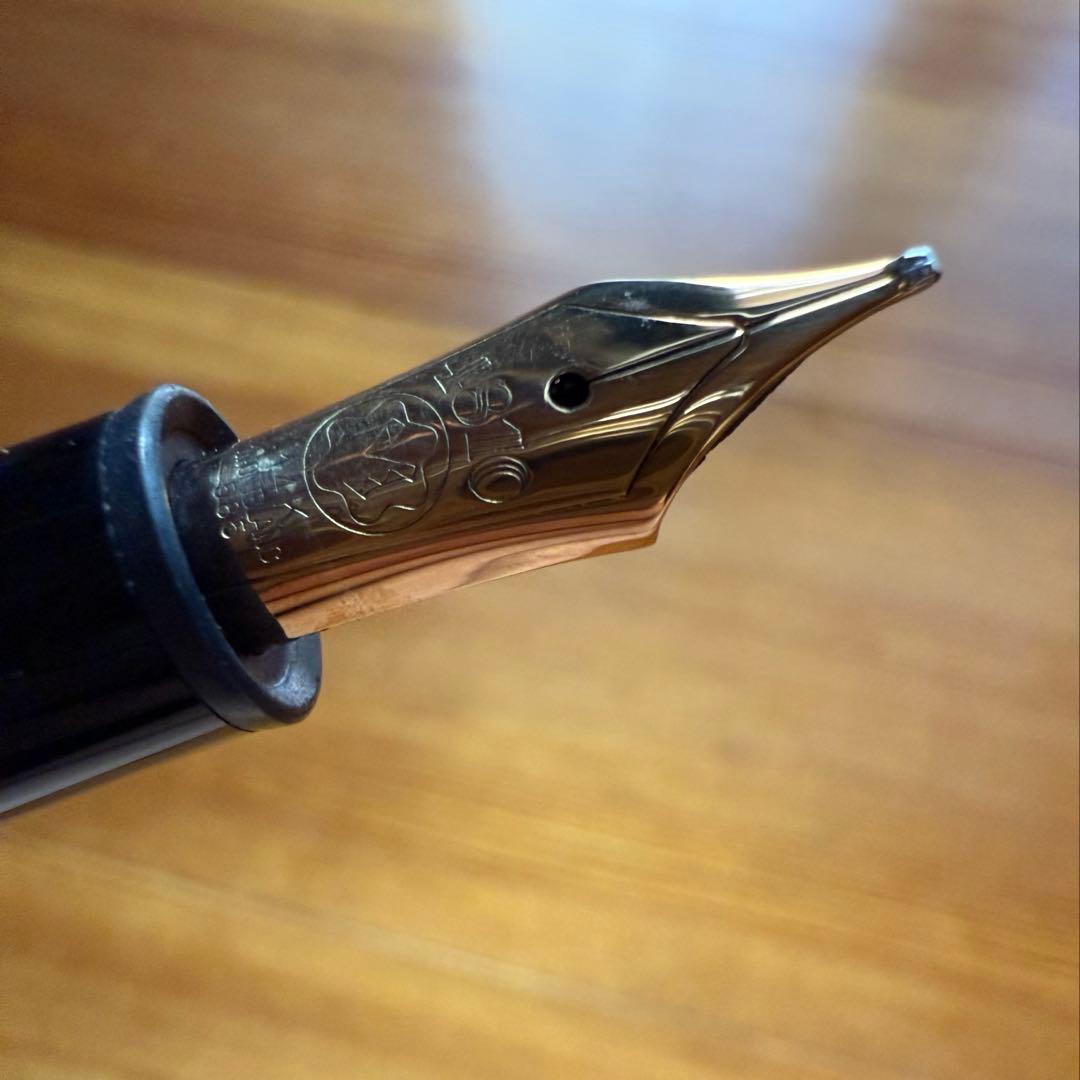 モンブラン 万年筆 146 状態良好 エボナイト芯 全金 B 太字 ブラック