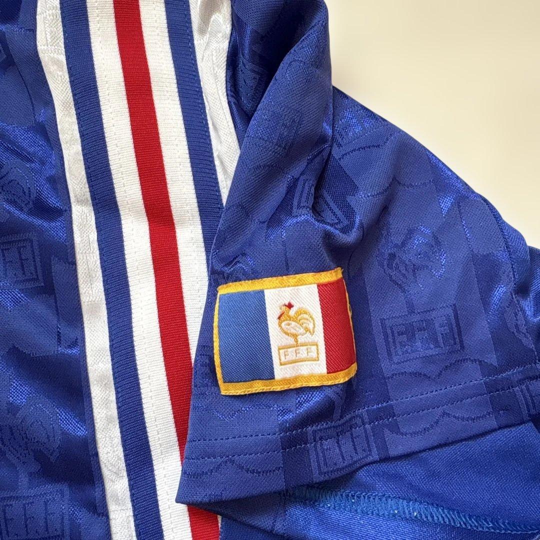 adidas フランス代表 ポロシャツ 青　サッカーウェア　ファンシャツ
