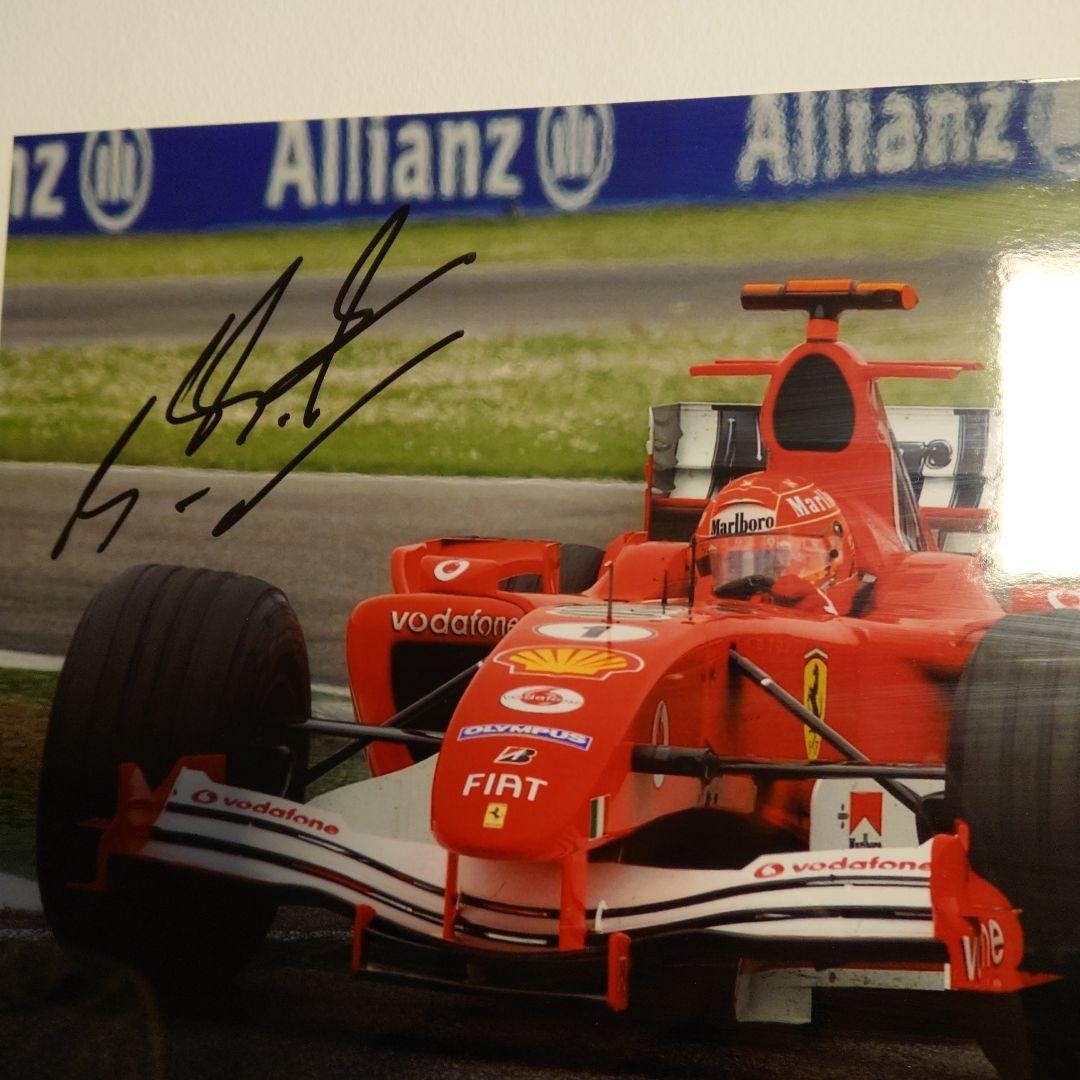 ミハエルシューマッハ　額装パネル写真　直筆サイン入り