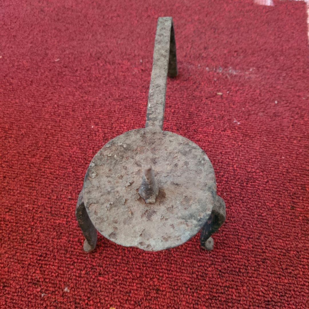 鉄製 燭台 手燭 アンティーク ヴィンテージ　レトロ　錆び　骨董品