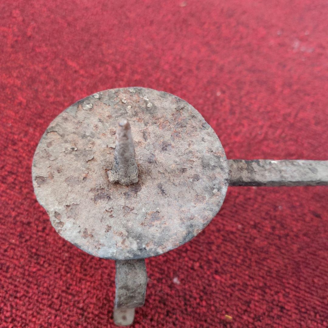 鉄製 燭台 手燭 アンティーク ヴィンテージ　レトロ　錆び　骨董品