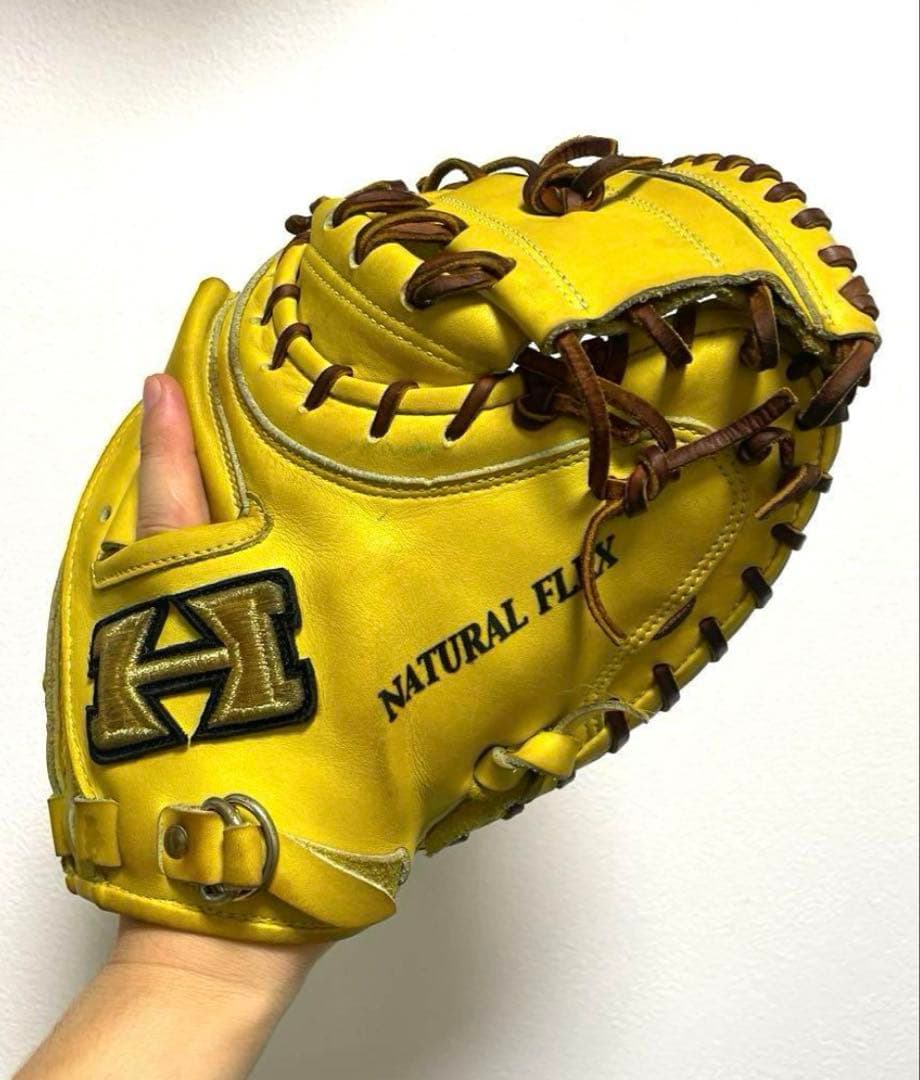 ハイゴールド 心極 型抜群 即戦力 極美品 軟式 キャッチャーミット　1696様