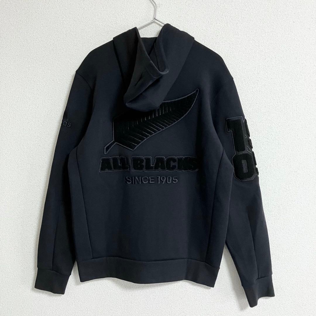 極美品　adidas オールブラックス フルジップ パーカー 2XL ブラック