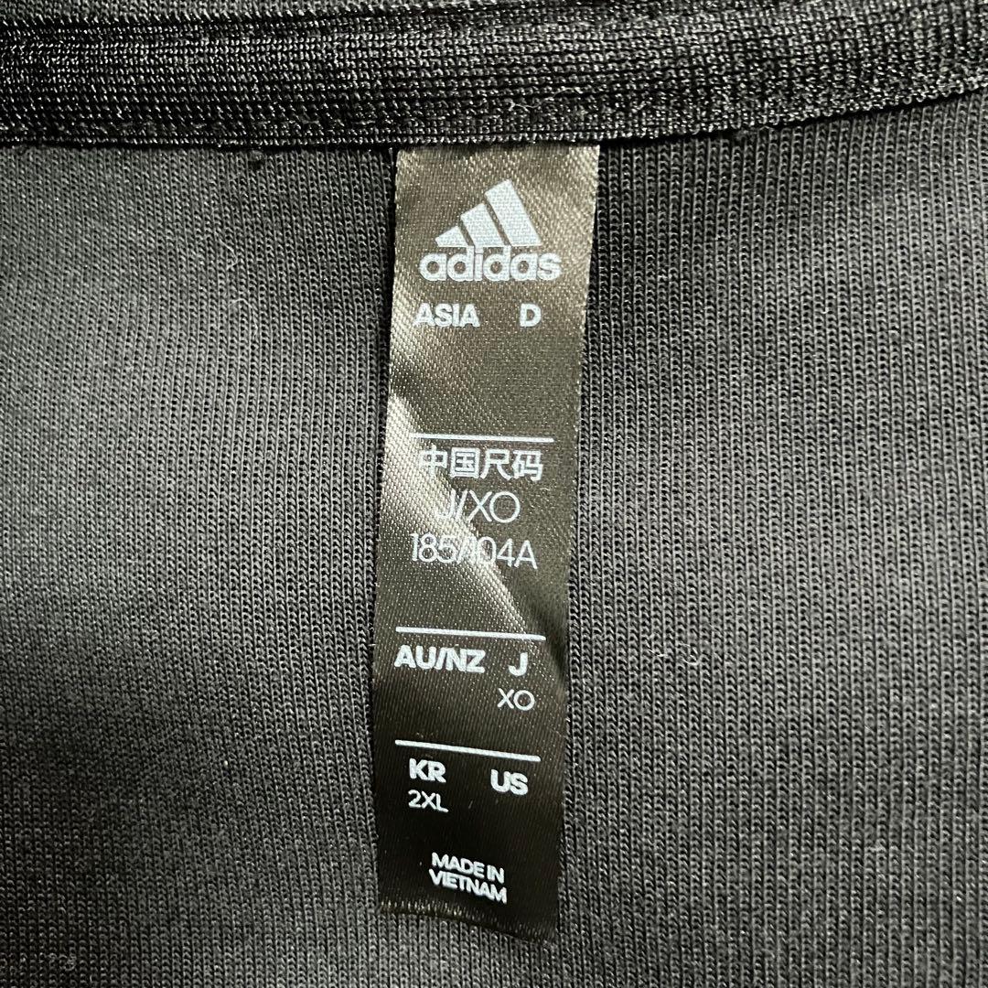 極美品　adidas オールブラックス フルジップ パーカー 2XL ブラック