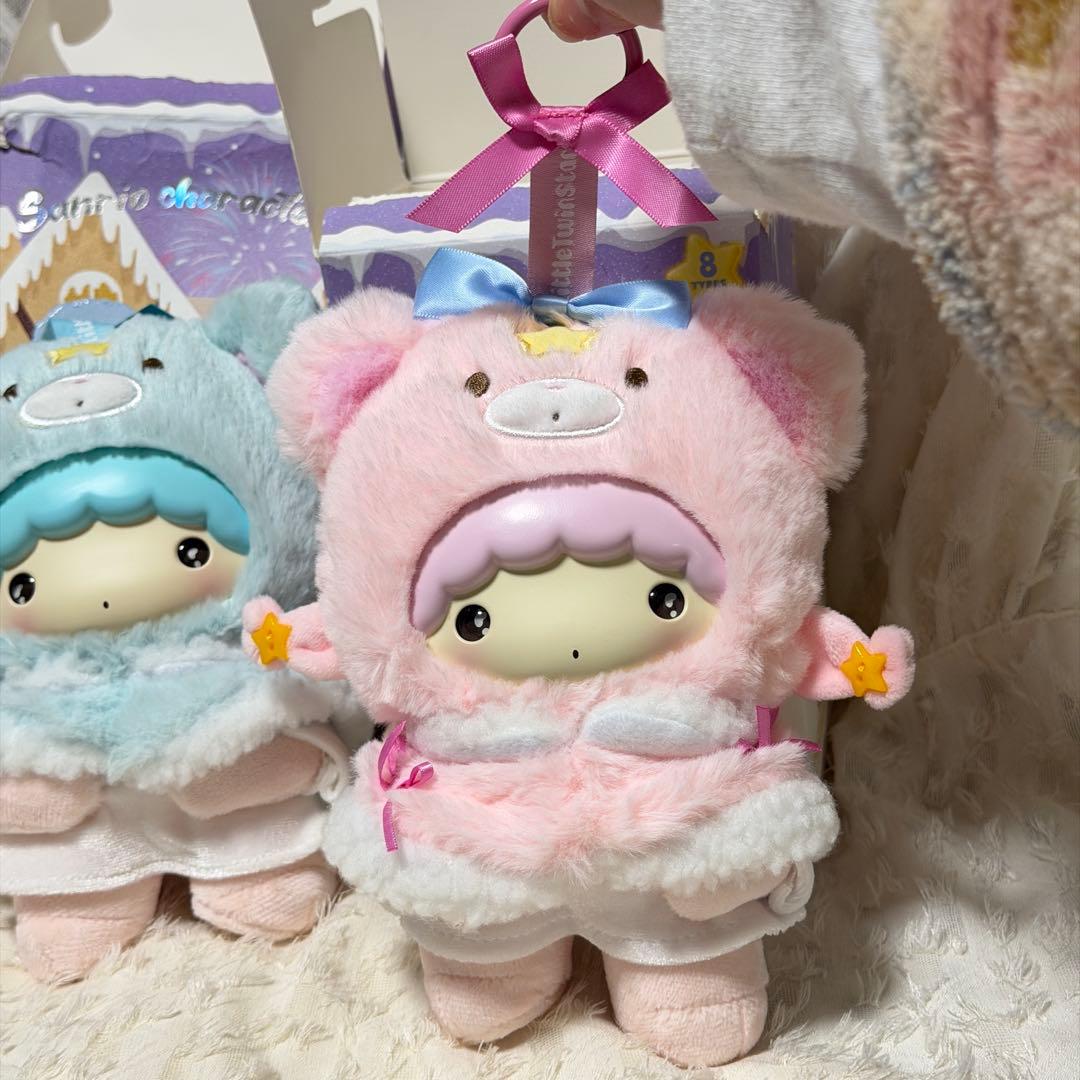 miniso サンリオ マスコットホルダー キキララ リトルツインスターズ