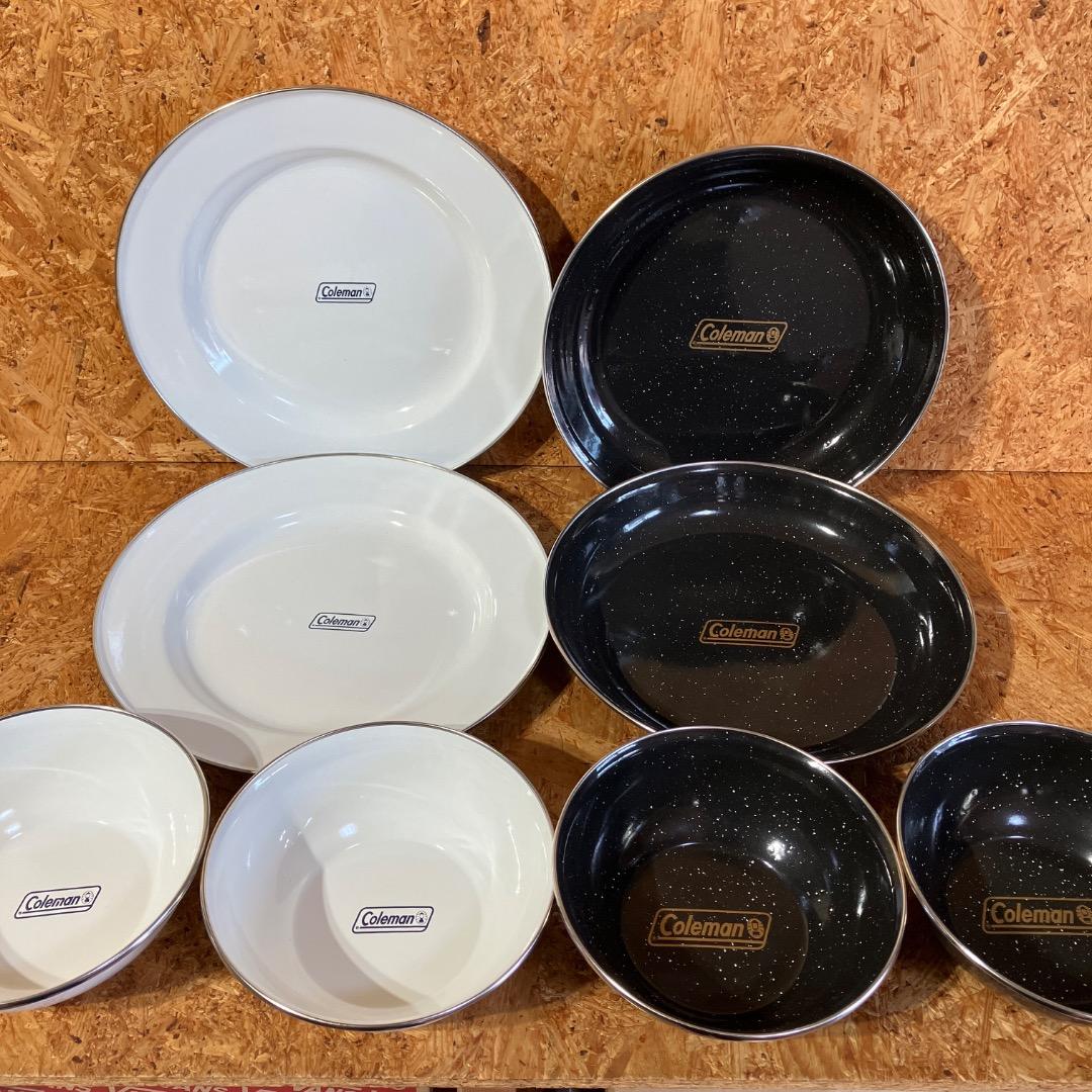 Coleman エナメル プレート ボウル コールマン 8枚セット