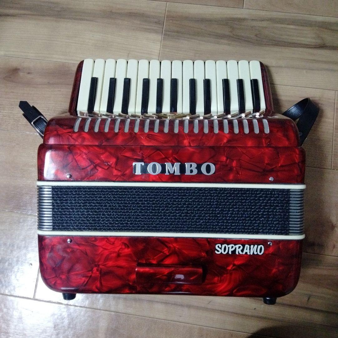 TOMBO SOPRANO アコーディオン 赤色