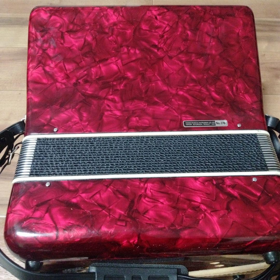 TOMBO SOPRANO アコーディオン 赤色