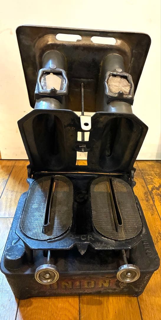 美品 アイロンストーブ ユニオン ダブル レイルロードランタン オイルランタン