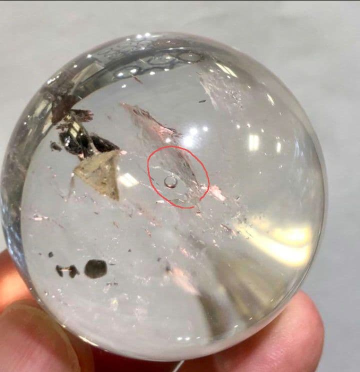 水入り　水晶丸玉　水晶玉