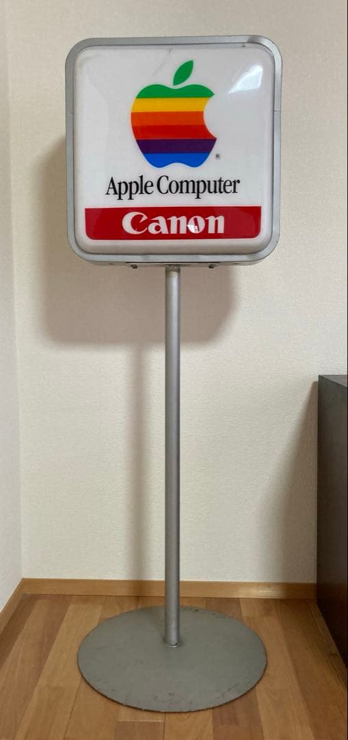 【レア！】Apple Computer Mac アップル レインボー 看板