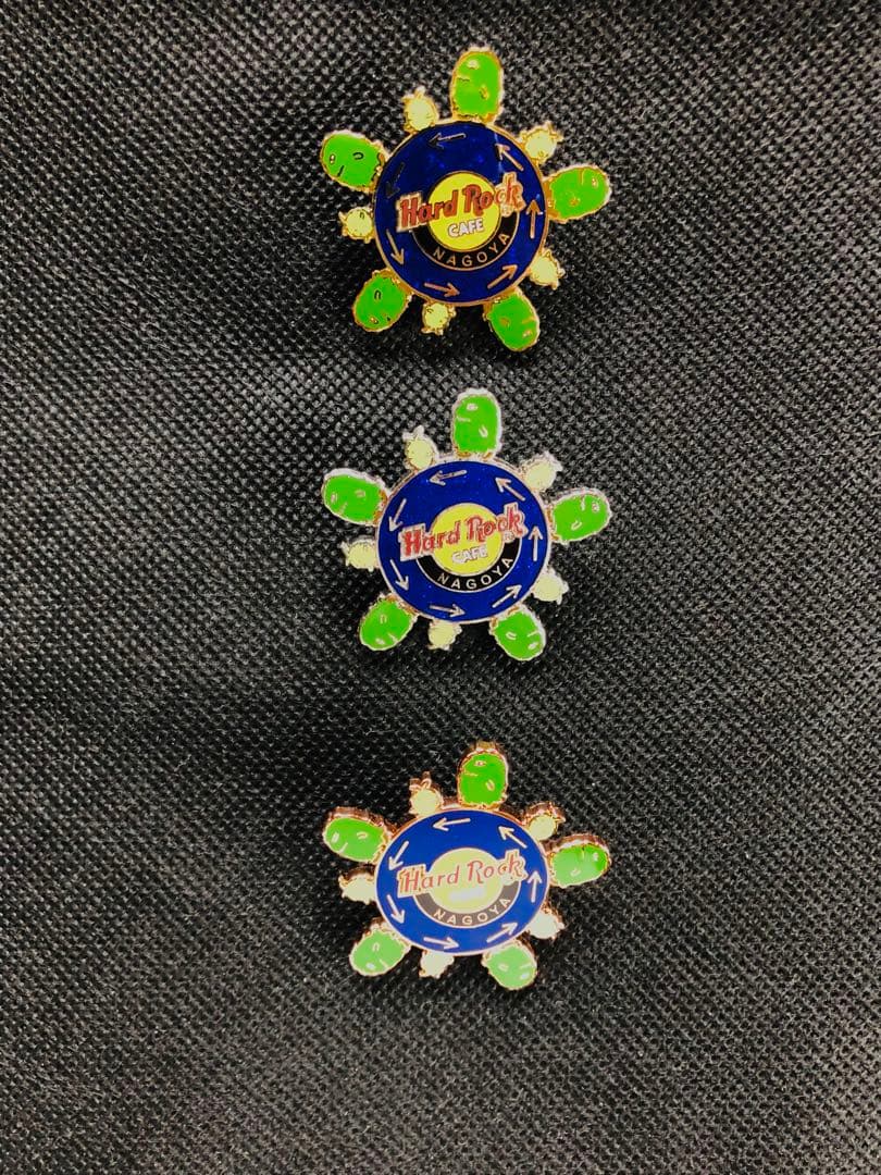 ハードロックカフェピンバッジ　愛・地球博　金　銀　銅　3色フルセット激レア保存品