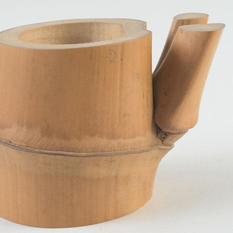 茶道具　竹蓋置　在銘　共布共箱　V　9873