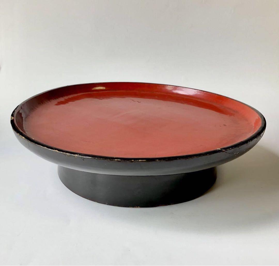 『根来 高足盆』17世紀ごろ　江戸初期　膳