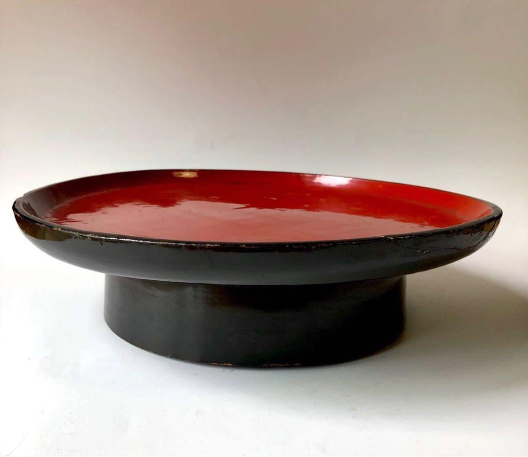 『根来 高足盆』17世紀ごろ　江戸初期　膳