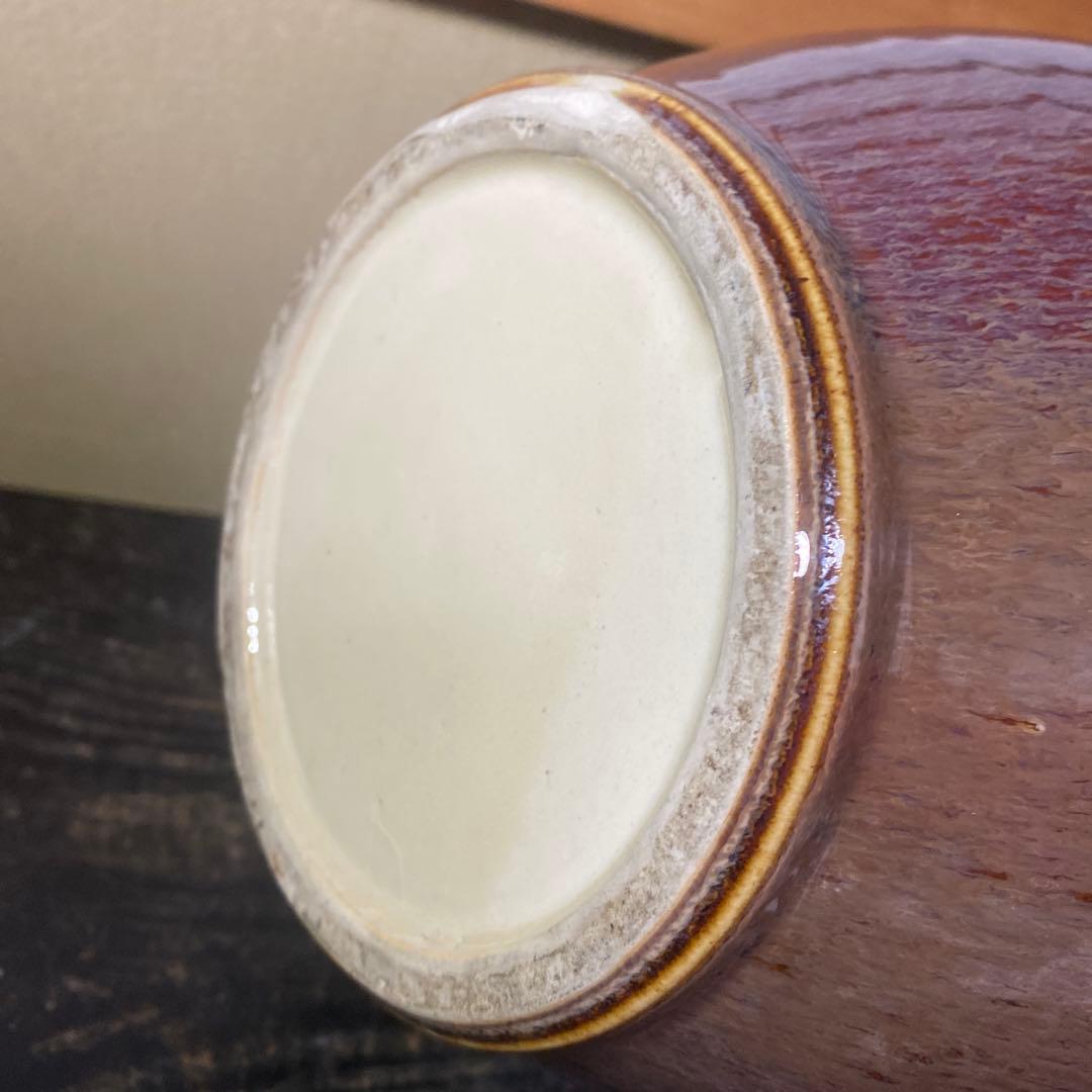 中国　古玩　孔雀釉赤壺花瓶27cm16cm