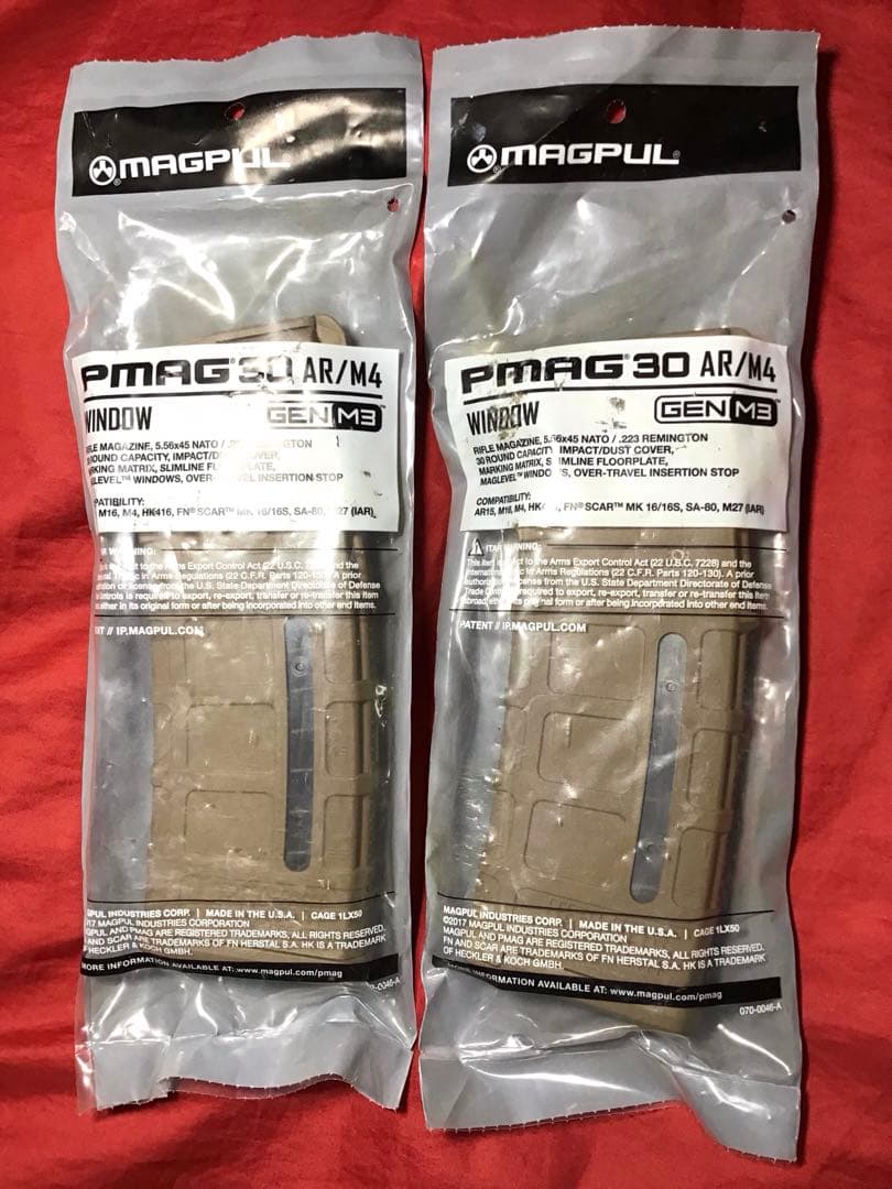 マグプル製　実物Pmag30 AR/M4Gen3FEDマガジン2本セット　新品