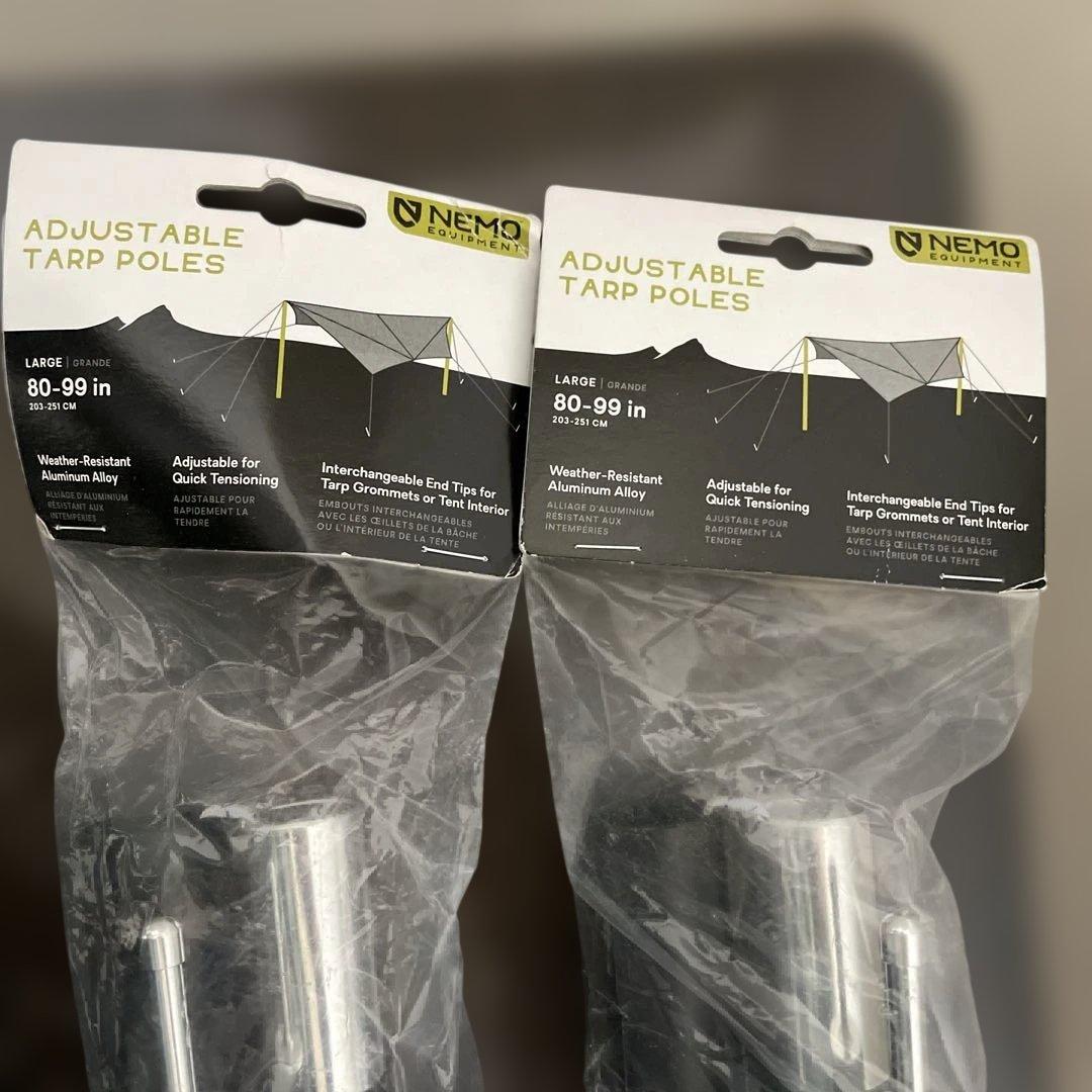 ヒルバーグ　タープ20XP サンド、NEMO ポールLサイズ2本　セット