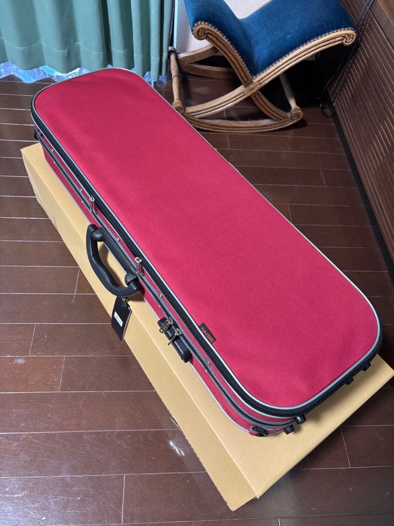 PM900新品軽量 ハイクォリティバイオリンケース　紺、赤選択可能