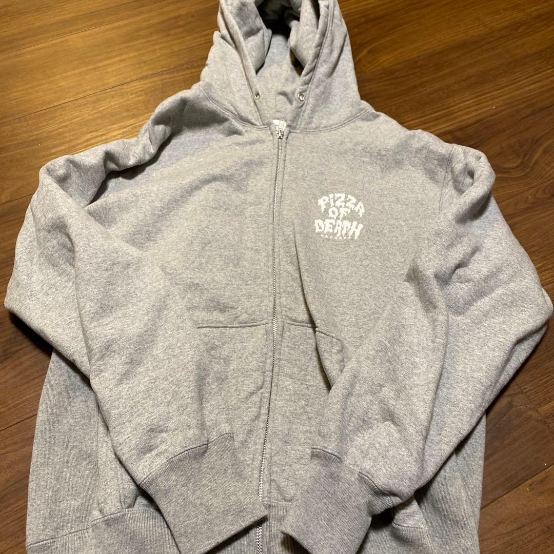 PIZZA OF DEATH フード付きパーカー Lサイズ グレー