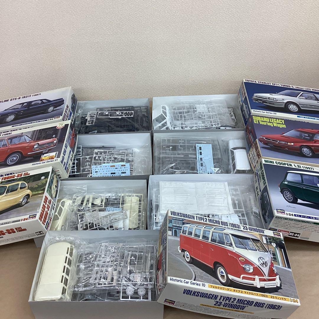 ハセガワ 1/24スケール 旧車名車プラモ7点セット スバル360など 未組立品