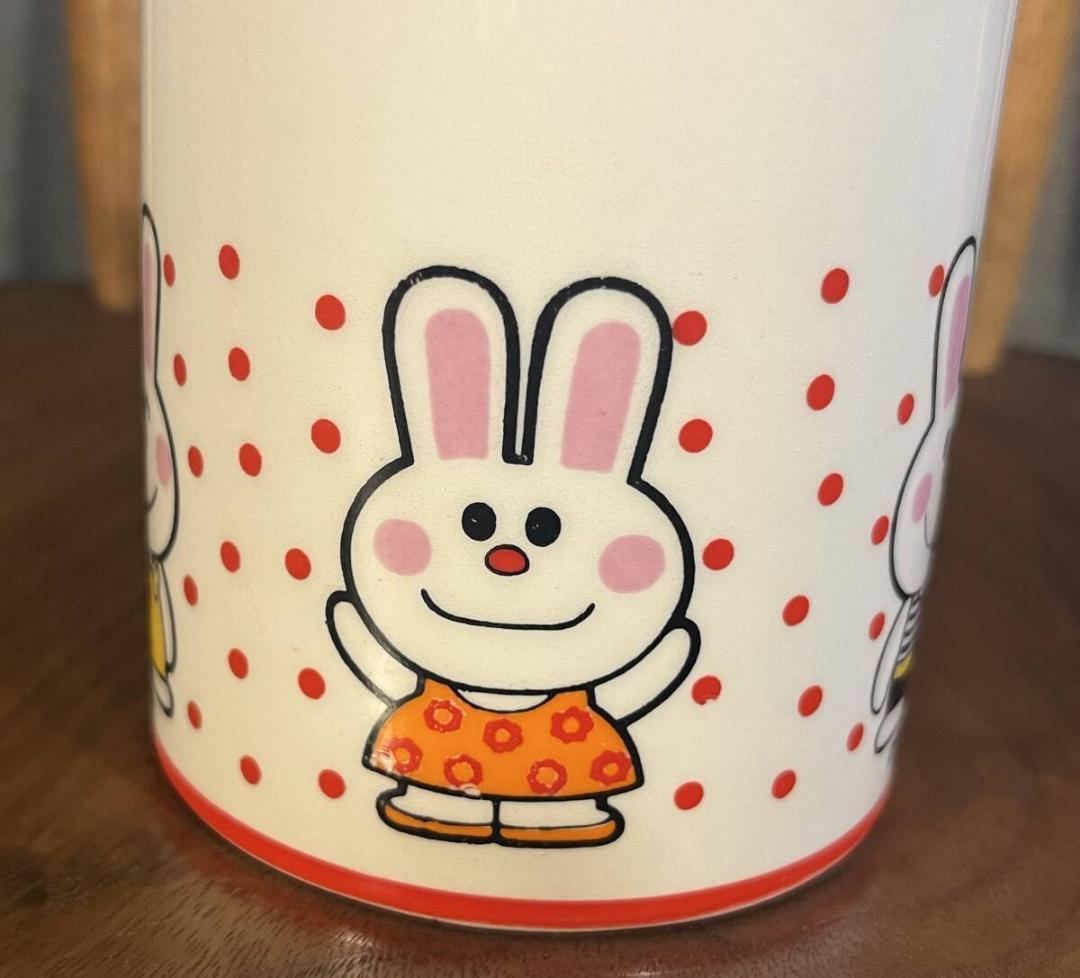 内藤ルネ　アムールラパン　ハウス型　小物入れ　昭和レトロ　当時品