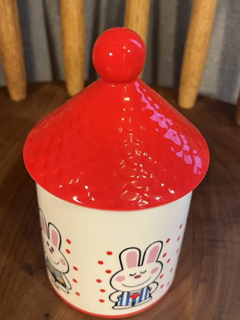 内藤ルネ　アムールラパン　ハウス型　小物入れ　昭和レトロ　当時品