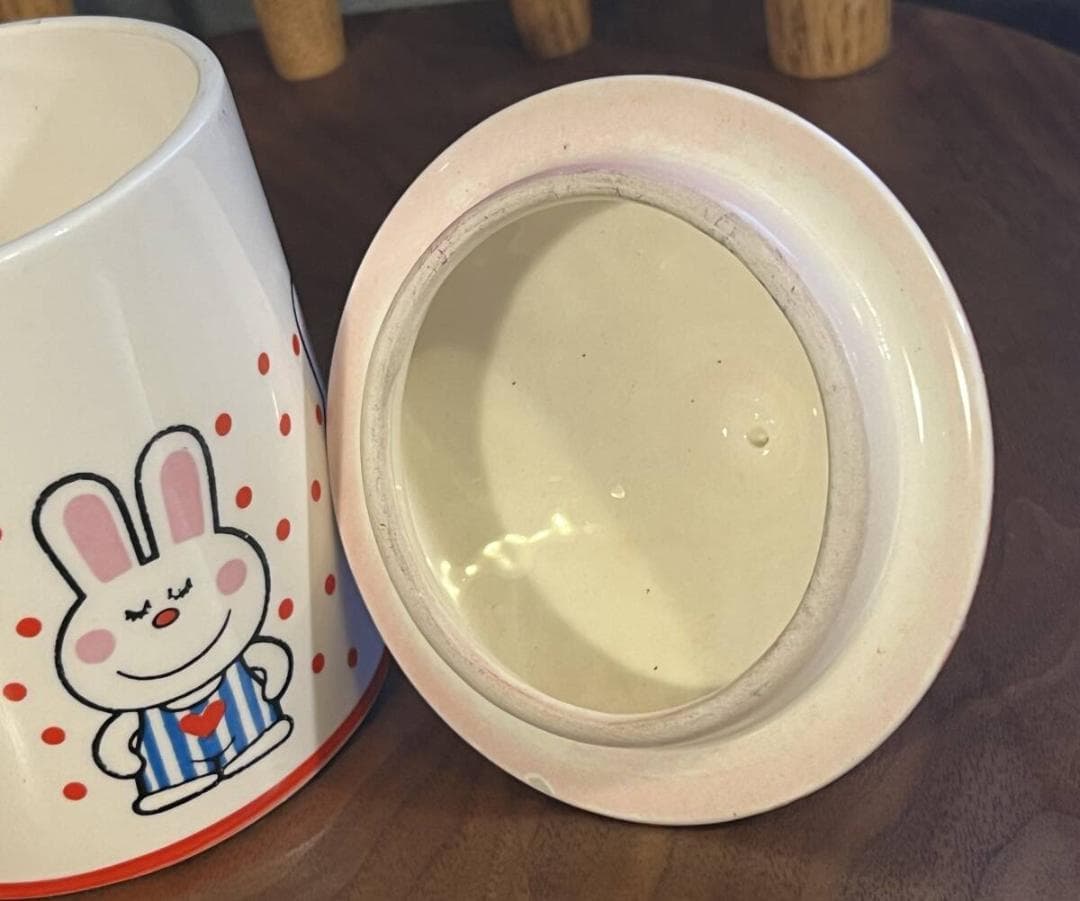 内藤ルネ　アムールラパン　ハウス型　小物入れ　昭和レトロ　当時品