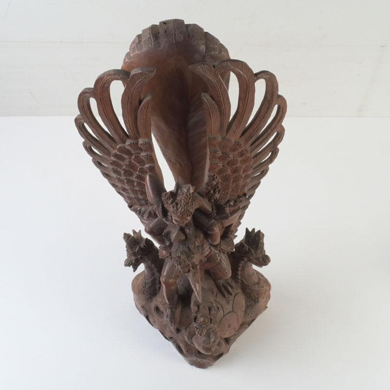 バリ島　インドネシア　木彫　ガルーダ像　置物　C　9848A