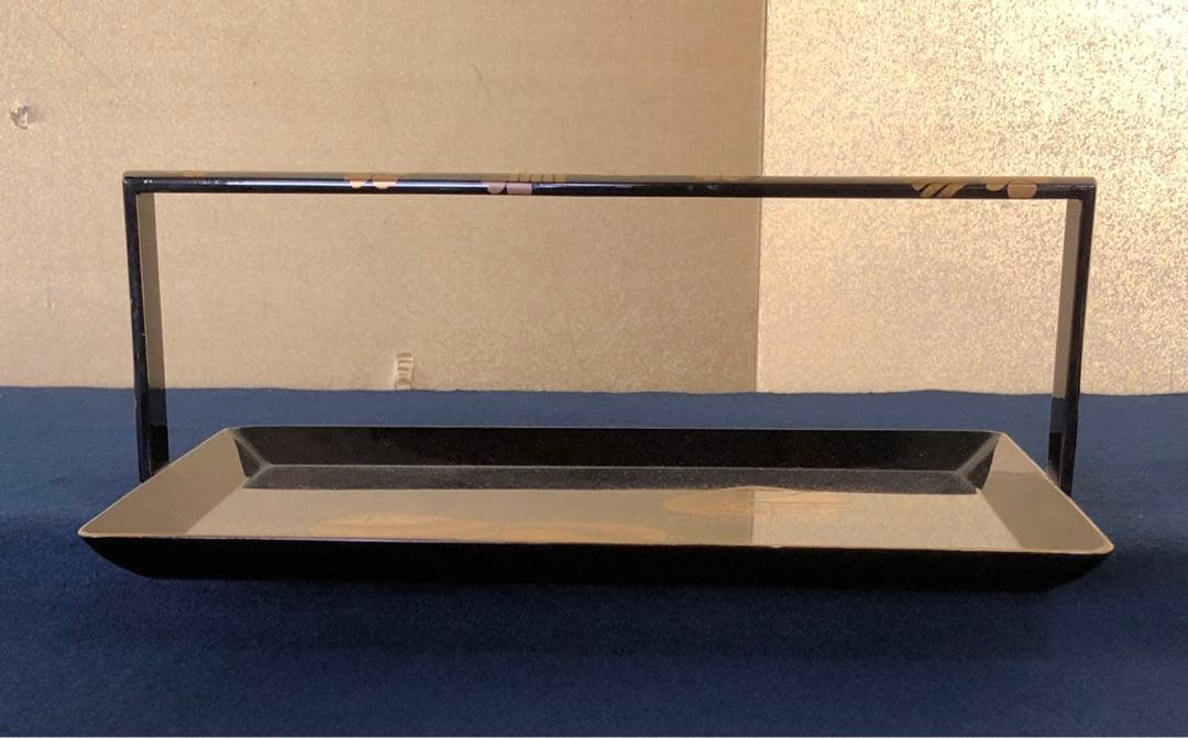 《R》黒塗縁金 梨地 源氏香貝蒔絵 手付盆 大小 入れ子 251225か3