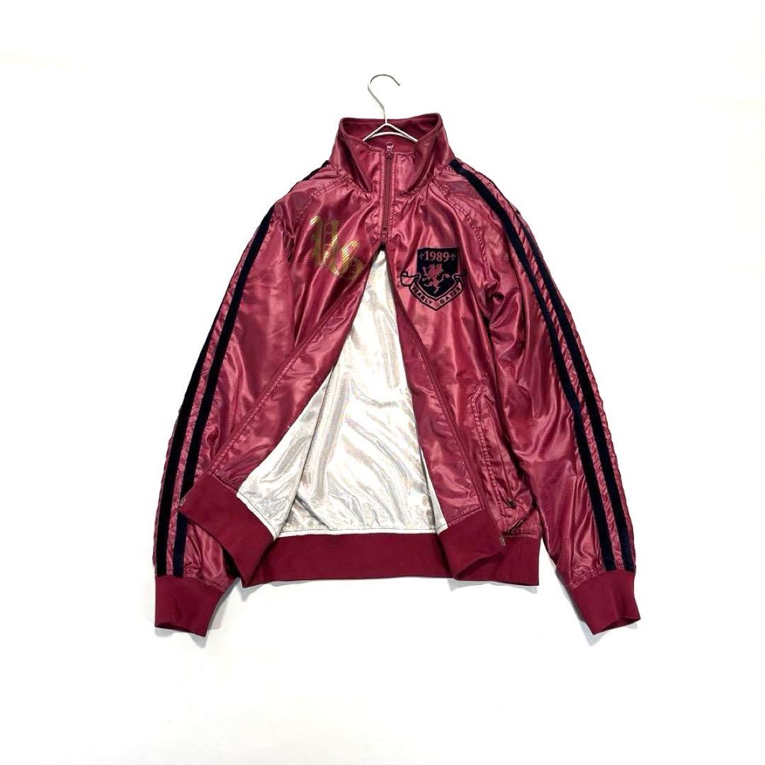 パーリーゲイツ　蓄熱　ブルゾン　ダブルジップ　ボルドー　ワインレッド　3/S