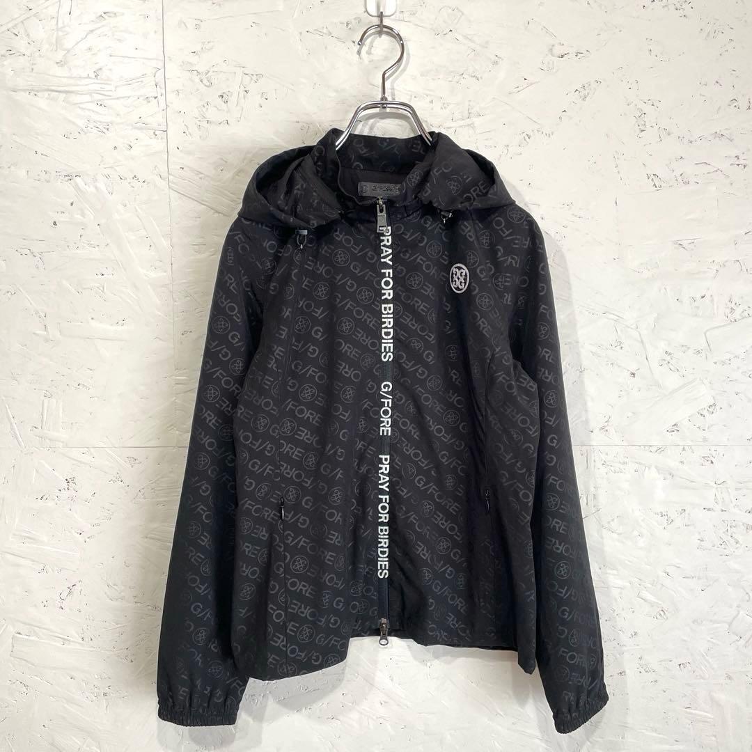ゴルフウェア【G/FORE】フード付きジャケット　ナイロンジャケット　黒　38