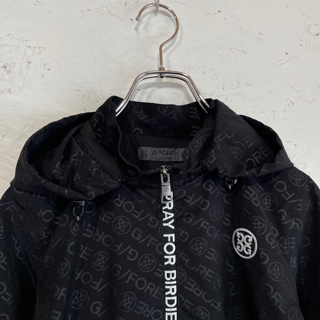 ゴルフウェア【G/FORE】フード付きジャケット　ナイロンジャケット　黒　38