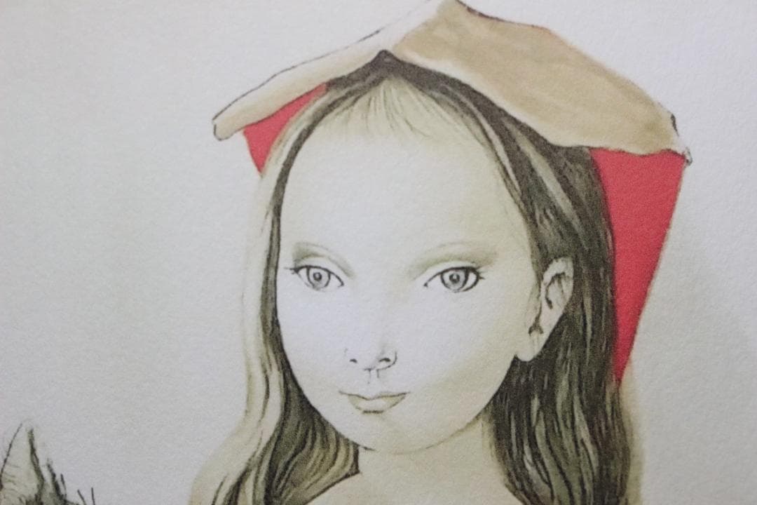 藤田嗣治 エスタンプリトグラフ「猫を抱く少女」 3/75