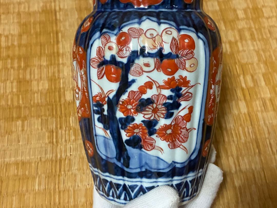 古伊万里 色絵 小壷 花入 花瓶 箱付 元禄