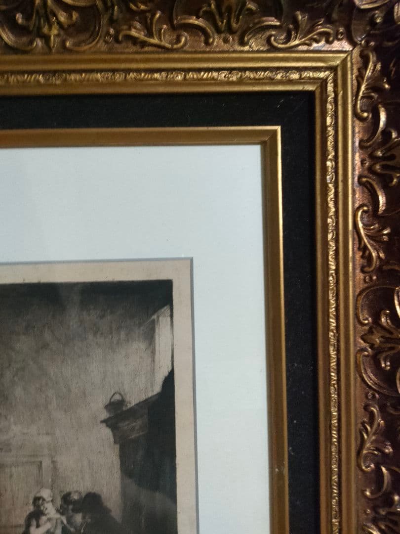 1897年のエッチング　フェルディナンド・シュムッツァー作品　直筆サイン