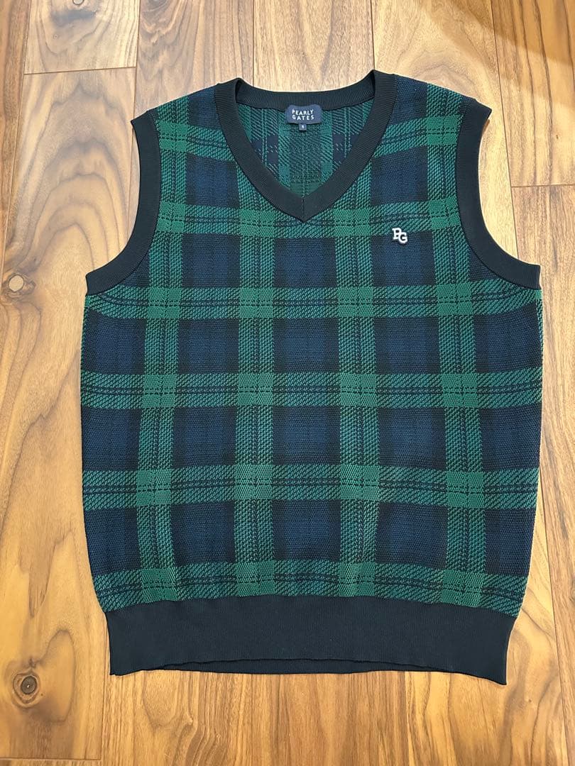 パーリーゲイツ　ベスト　サイズ５　ブラックウォッチ　メンズ