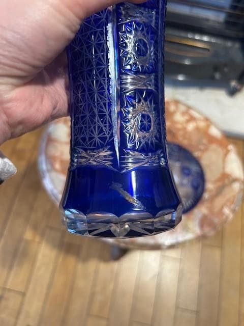 切子　花瓶・灰皿セット