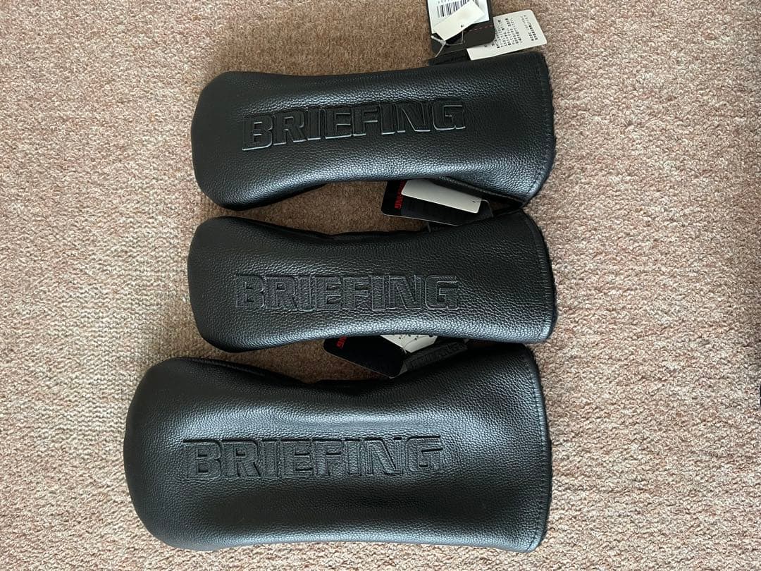 BRIEFING CR-11 ブラックレザーキャディバッグ&ヘッドカバー