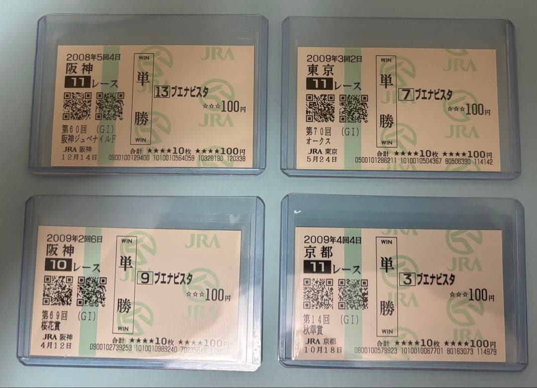 【ブエナビスタ】全G I現地的中馬券セット+おまけ