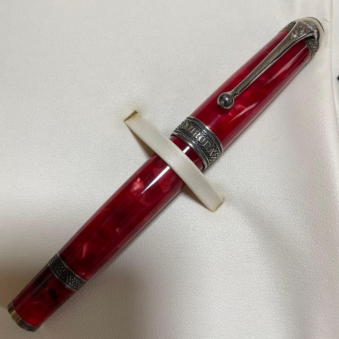 新品未使用 アウロラ AURORA 万年筆 85周年記念 レッド ペン先 F