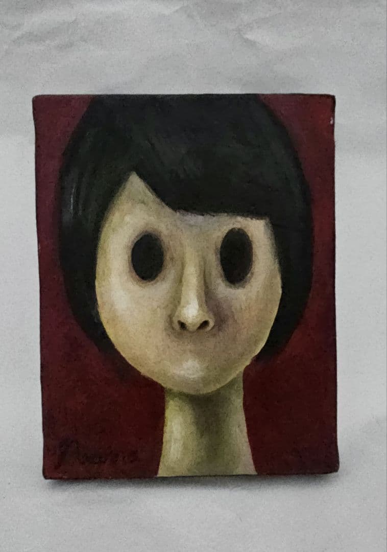 なかがわ寛奈 油彩画 「深淵がみている」