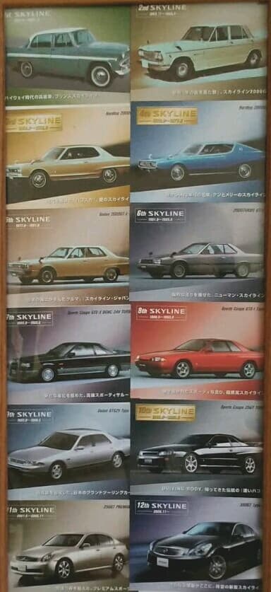 日産スカイライン 50周年記念　ピンバッジ&カード