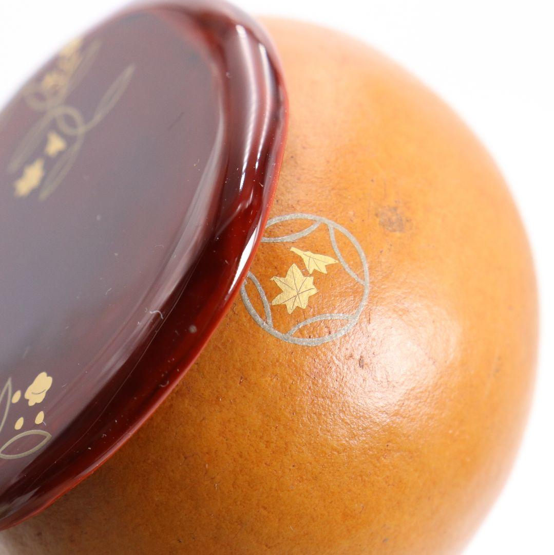 中村湖彩作 七宝蒔絵 瓢形 薄茶器 茶道具 共箱　V928　N7