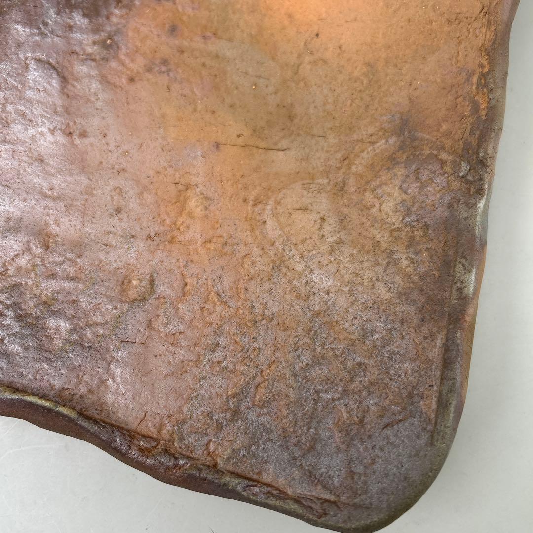 【中村 真】陶器 四角皿 木箱付きB006