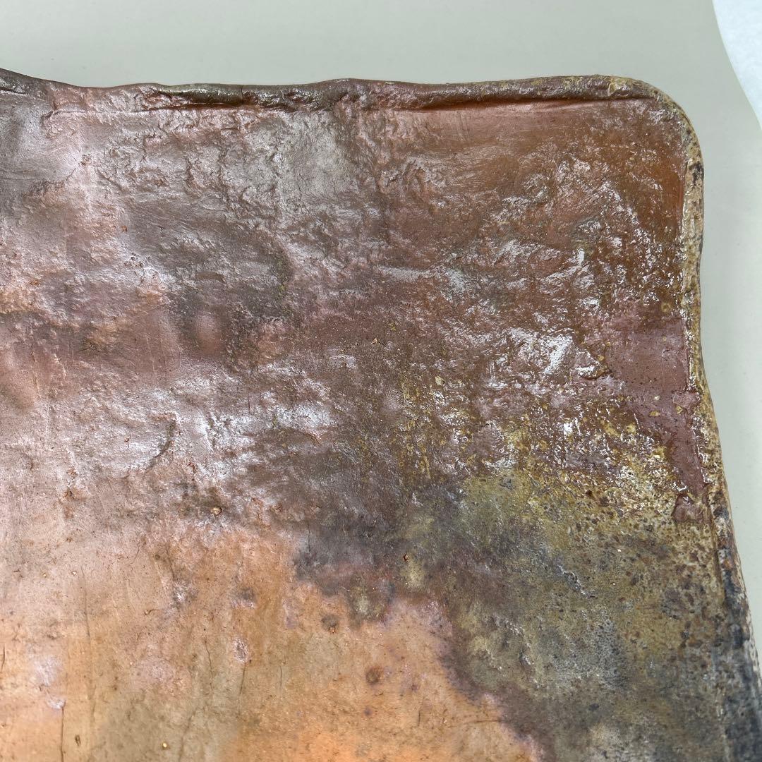 【中村 真】陶器 四角皿 木箱付きB006